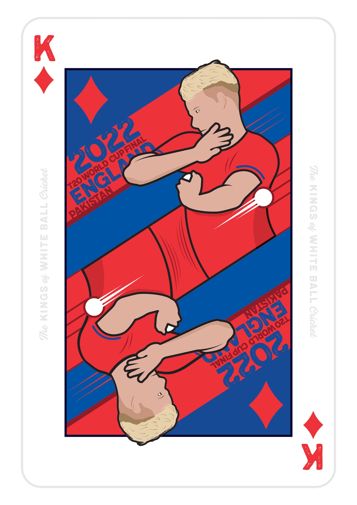 Kings of White Ball Cricket - England World Cup Winners - ODI 2019 and T20 2022 - Set of 4 Prints - Various Sizes