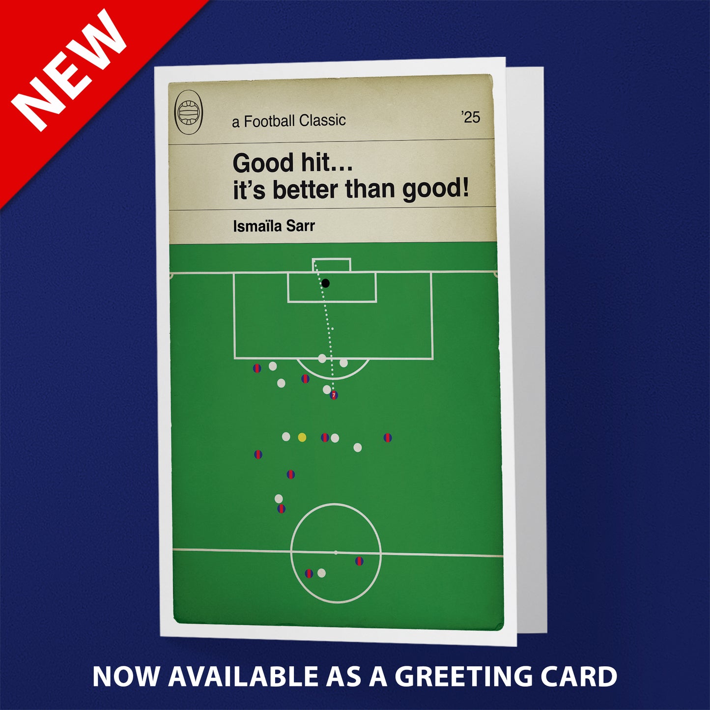 Crystal Palace 3 Aston Villa 0 - Ismaïla Sarr Goal - FA Cup Semi-Final 2025 - Classic Book Cover Print (Various Sizes)