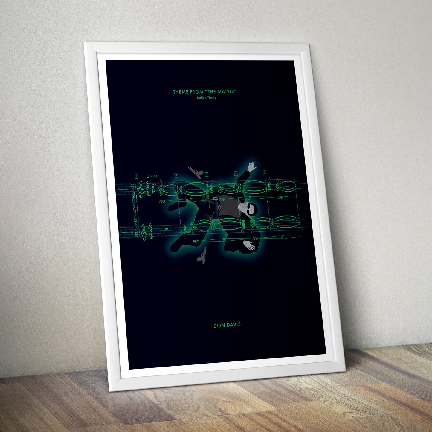 Theme from The Matrix - ‘Bullet-Time’ by Don Davis - Movie Classics Poster - Soundtrack Print - Sheet Music Art (Various Sizes)