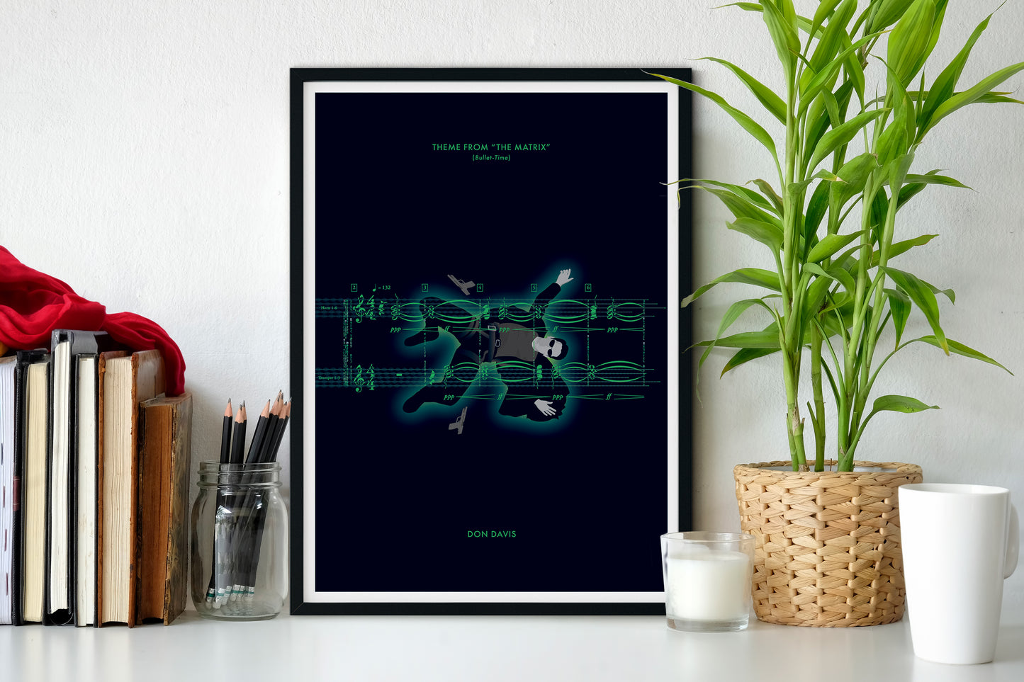 Theme from The Matrix - ‘Bullet-Time’ by Don Davis - Movie Classics Poster - Soundtrack Print - Sheet Music Art (Various Sizes)