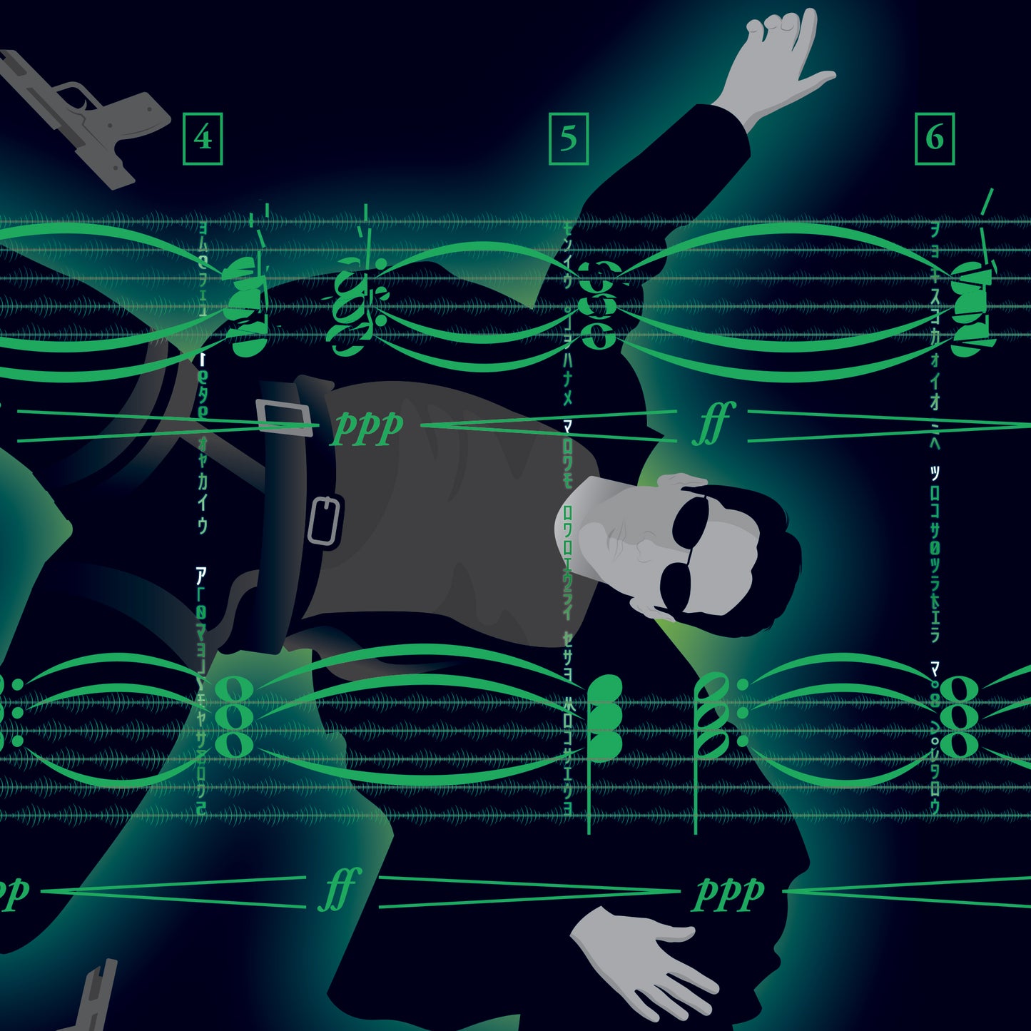 Theme from The Matrix - ‘Bullet-Time’ by Don Davis - Movie Classics Poster - Soundtrack Print - Sheet Music Art (Various Sizes)