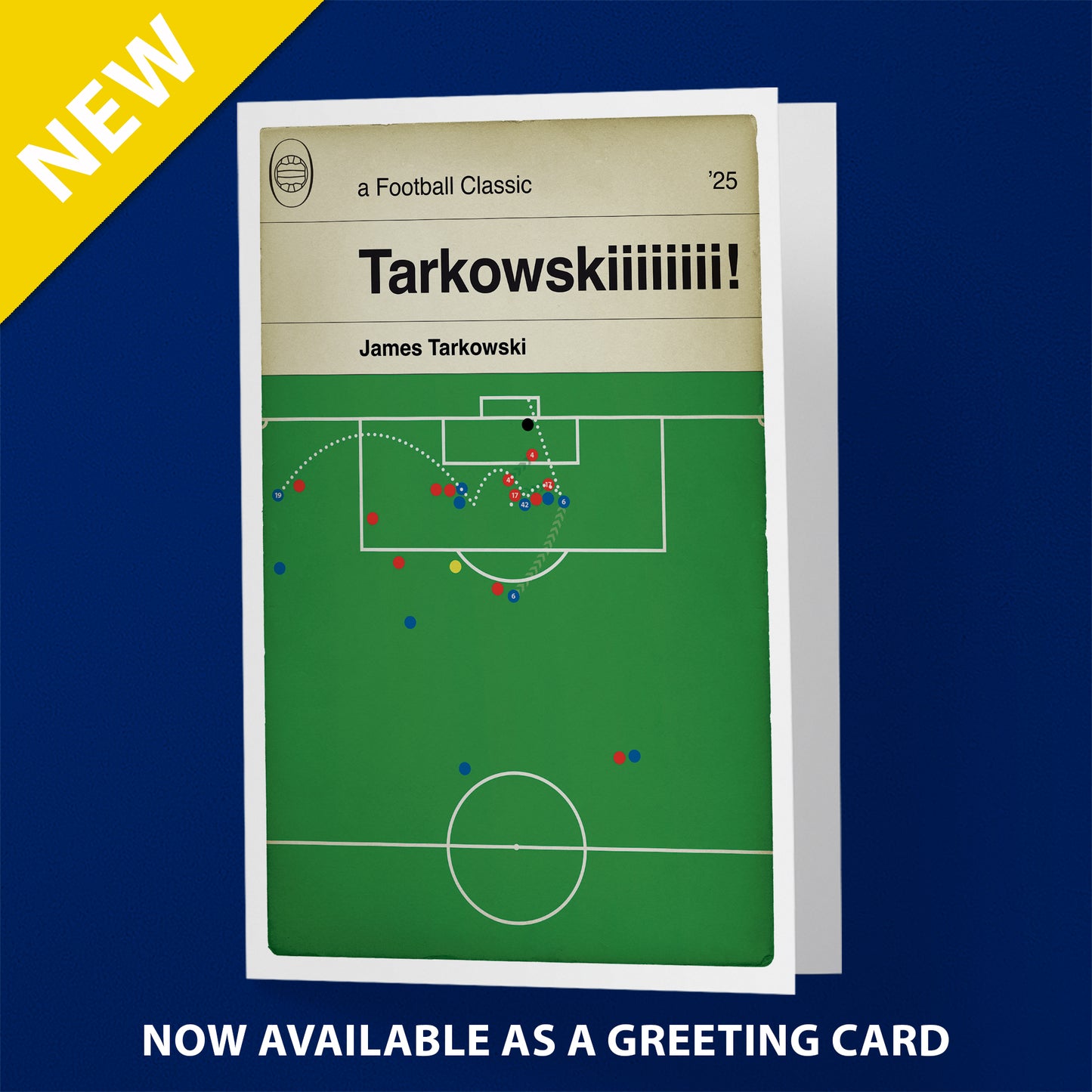 James Tarkowski Goal - Everton 2 Liverpool 2 - Final Merseyside Derby at Goodison Park - Football Book Cover Print (Various sizes)