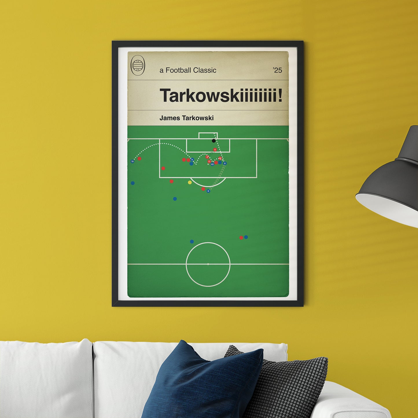 James Tarkowski Goal - Everton 2 Liverpool 2 - Final Merseyside Derby at Goodison Park - Football Book Cover Print (Various sizes)