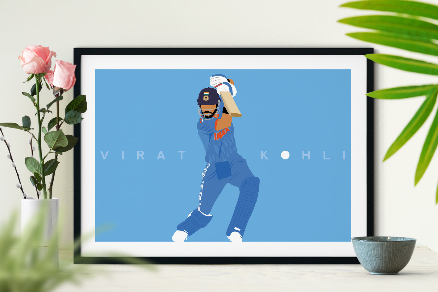 India - Virat Kohli - India Cricket - Cricket Poster - Minimal Art - Various Sizes