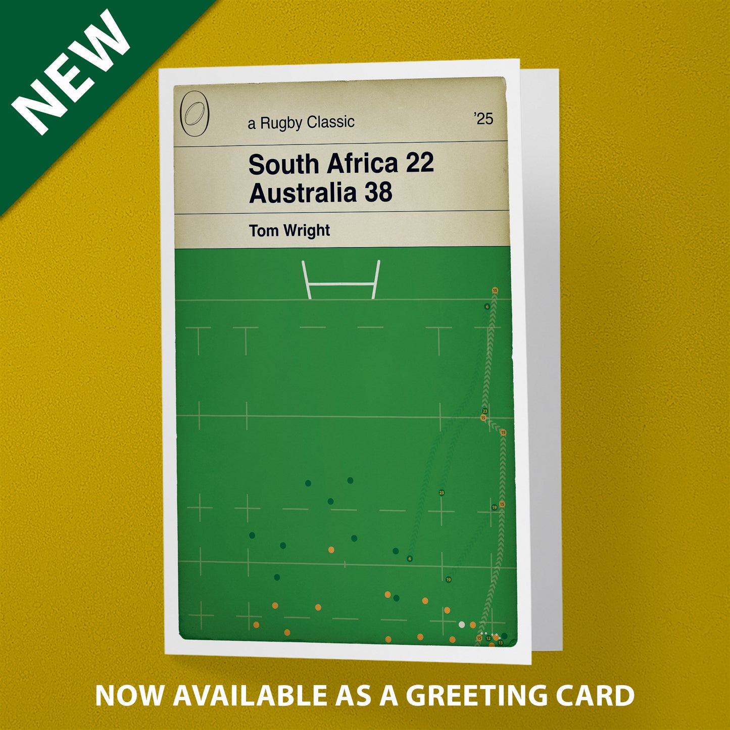 Tom Wright Australia Try - South Africa 22 Wallabies 38 - Rugby Print Gift