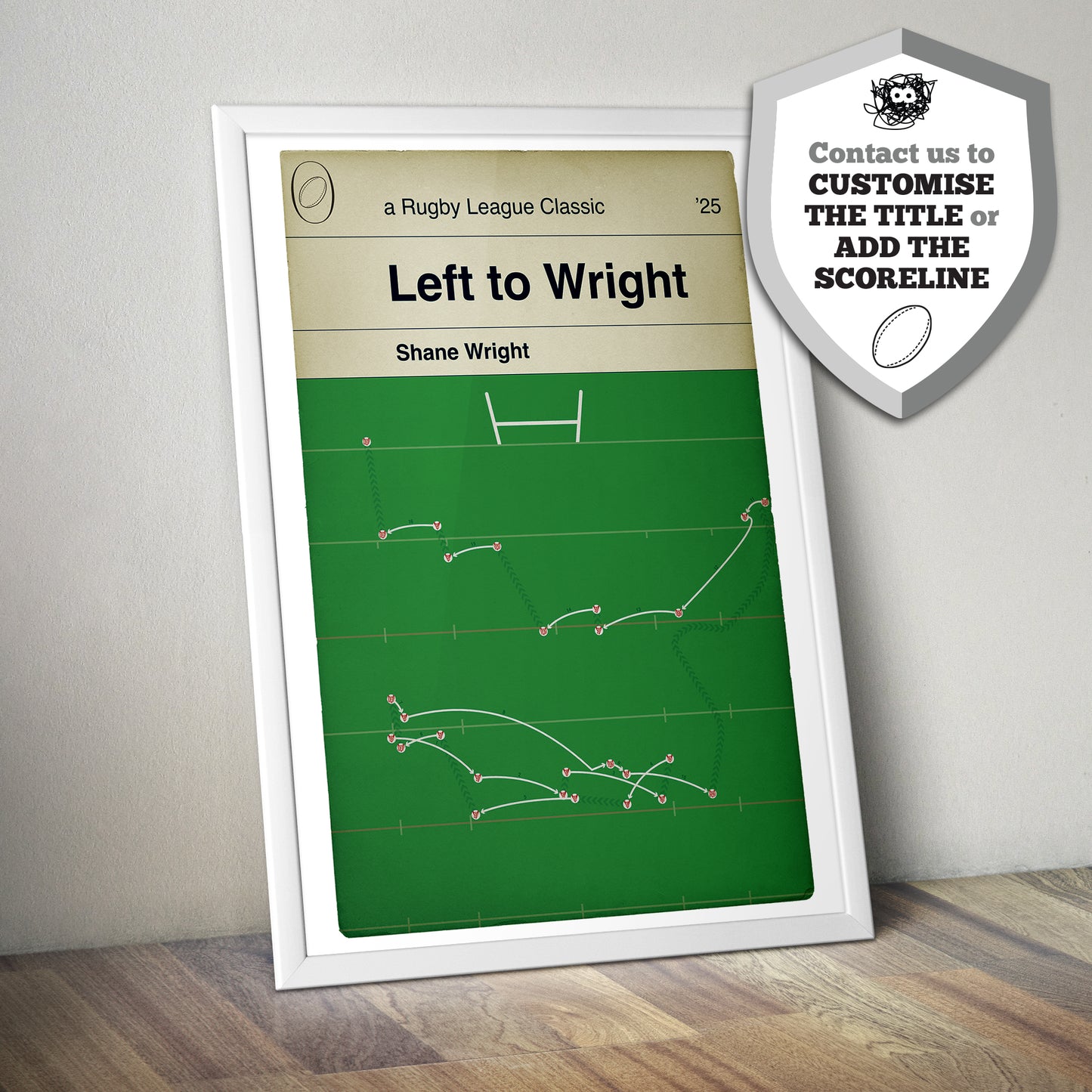 St Helens Winning Try - Shane Wright Winner - Left to Wright Poster - Leeds Rhinos 14 Saints 16 - Super League Play Off Eliminator (Various Sizes)