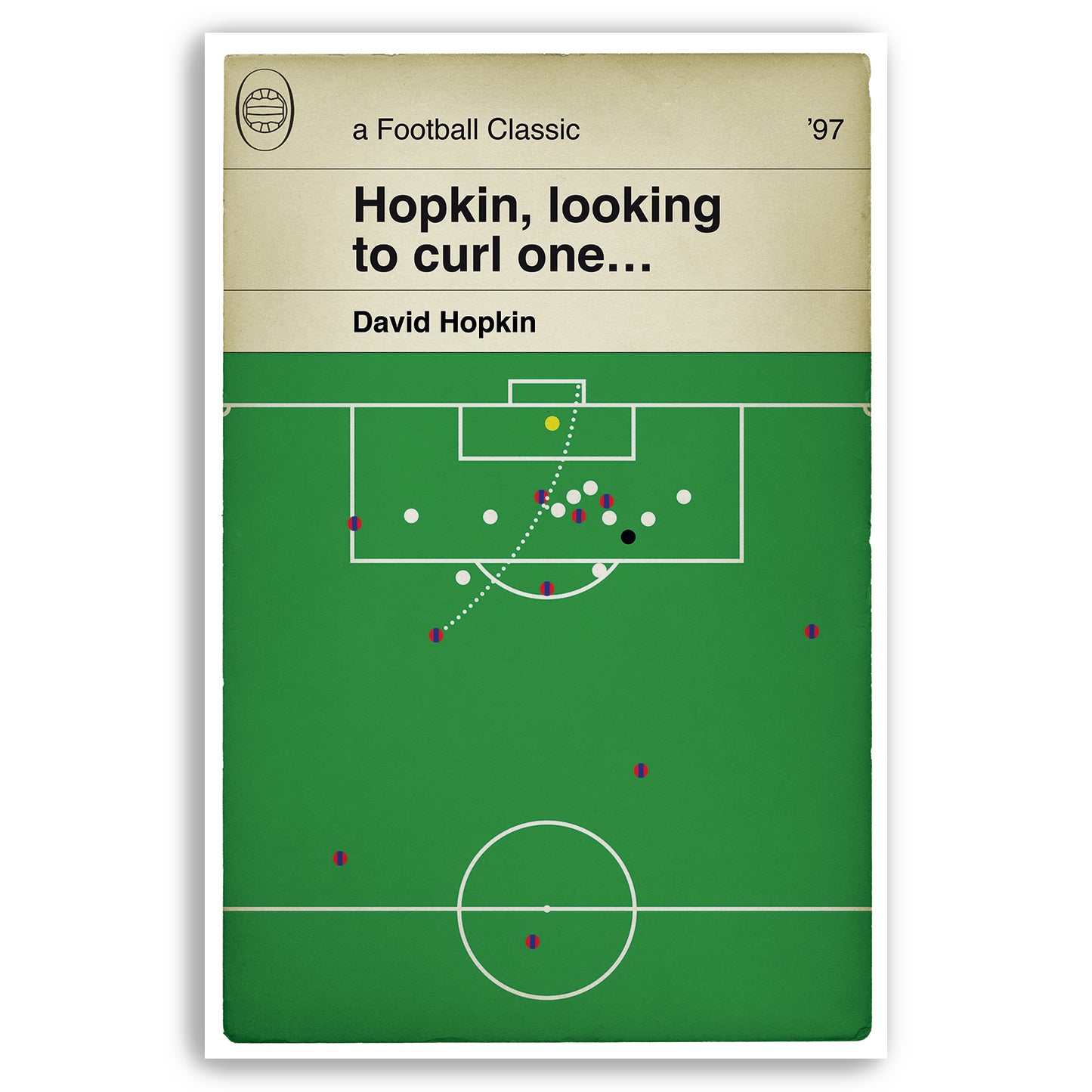 Crystal Palace goal in 1997 Play-Off Final - David Hopkin Poster - Classic Book Cover Print - Football Gift (Various Sizes)