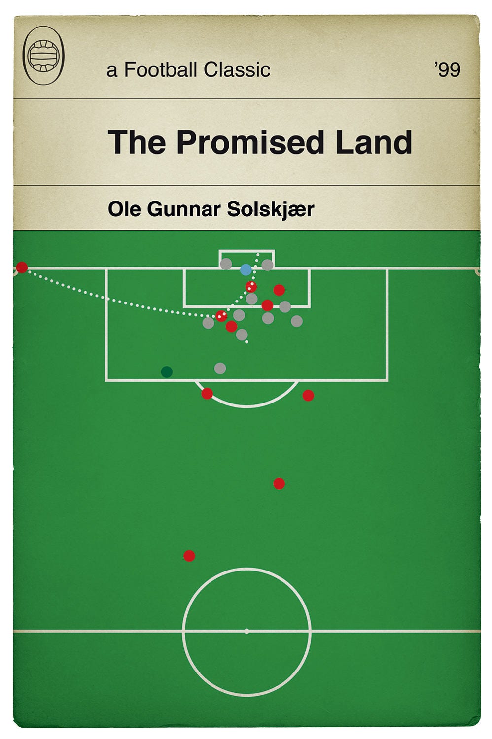 Manchester United goal v Bayern Munich - Ole Gunnar Solskjaer Poster - 1999 Final - Classic Book Cover Print - Football Gift (Various Sizes)