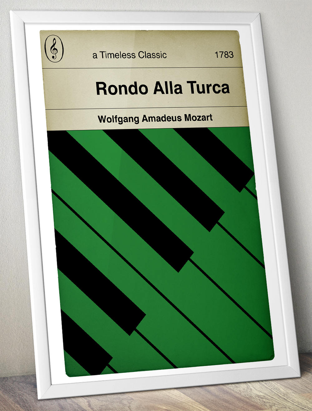 Wolfgang Amadeus Mozart - Rondo Alla Turca - Timeless Classic - Classical Music - Alternative Book Cover Poster (Various sizes available)