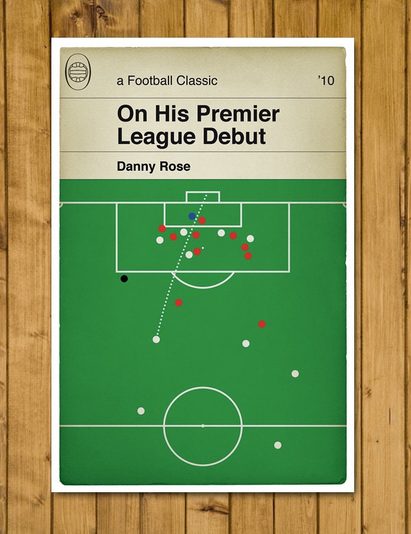 Danny Rose debut goal for Tottenham v Arsenal - Spurs 2 Arsenal 1 - North London Derby - Classic Book Cover Poster (Various Sizes)