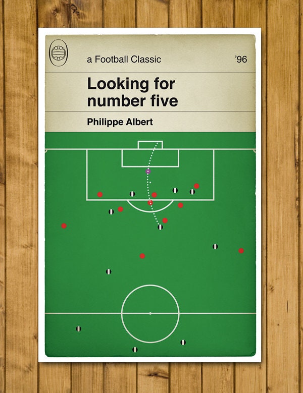 Philippe Albert lobbed goal - Newcastle United 5 Manchester United 0 - Premier League 1996 (Various Sizes)