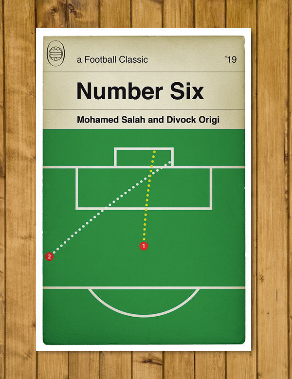 Liverpool Goals v Tottenham Hotspur - Mo Salah & Divock Origi - Number 6 - Champions League Final 2019 - Book Cover Poster (Various Sizes)