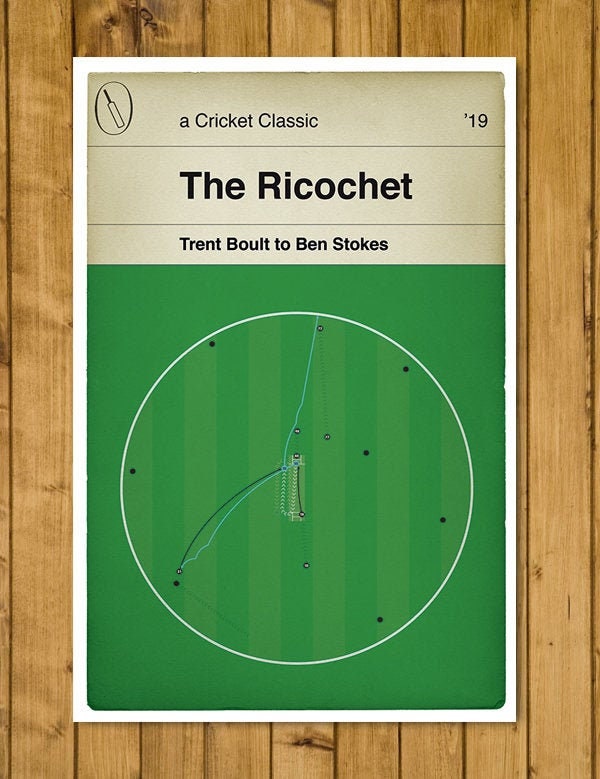 England v New Zealand - World Cup Final 2019 - Ben Stokes Ricochet - Deflection - Final Over - Lords - Cricket Print - Various Sizes