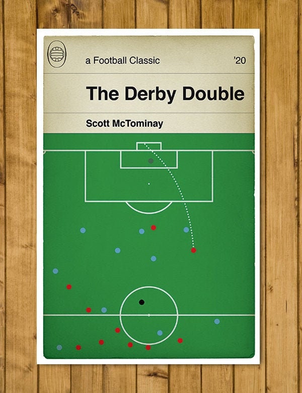 Manchester United goal v Manchester City - Scott McTominay - Classic Book Cover Print - Football Gift (Various Sizes)