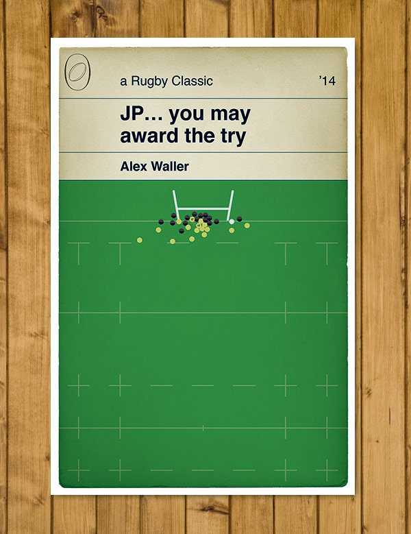 Northampton Saints winning try v Saracens - Alex Waller - Premiership Final 2014 - Rugby Poster - Book Cover Art (Various Sizes)