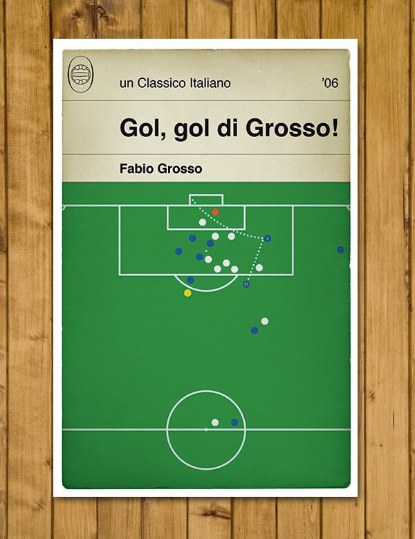 Fabio Grosso goal for Italy - Germany 0 Italia 2 - World Cup Semi Final 2006 - Italia Calcio - Italia Gol (Various Sizes)