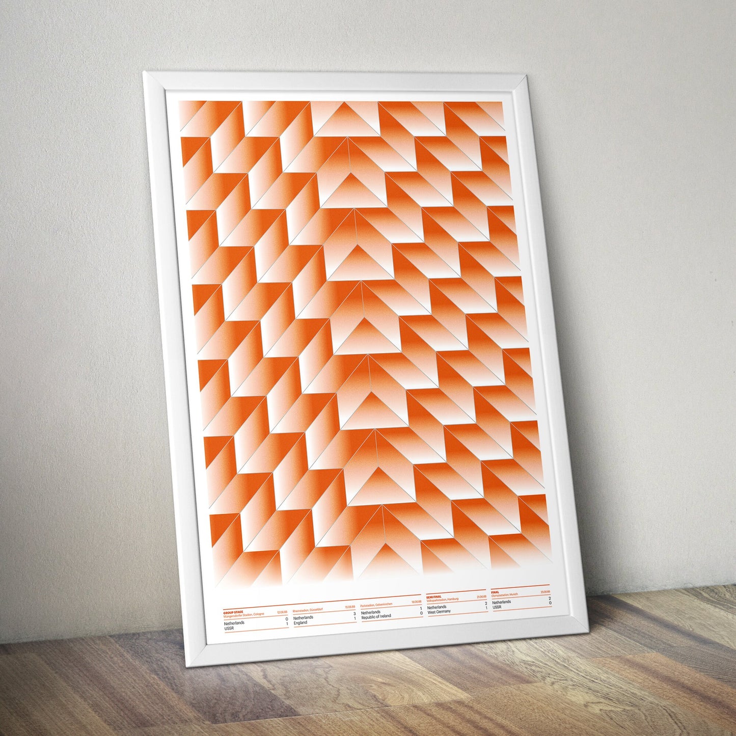 Netherlands - European Champions 1988 - Holland Oranje Kit Poster - Euro 1988 - Nederland - Van Basten - Gullit - Rijkaard - Koeman (Various sizes)