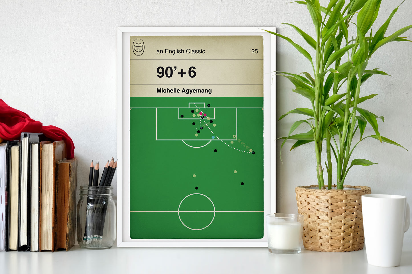 Michelle Agyemang 96th Minute Equaliser - England 2 Italy 1 - Euro 2025 Semi-Final - Goal Book Cover - Lionesses Fan Present (Various Sizes)