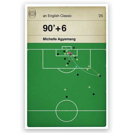 Michelle Agyemang 96th Minute Equaliser - England 2 Italy 1 - Euro 2025 Semi-Final - Goal Book Cover - Lionesses Fan Present (Various Sizes)