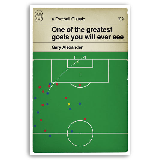 Gary Alexander Goal - Millwall v Scunthorpe United - League One Play-Off Final 2009 - Classic Book Cover Print - Football Gift (Various Sizes)