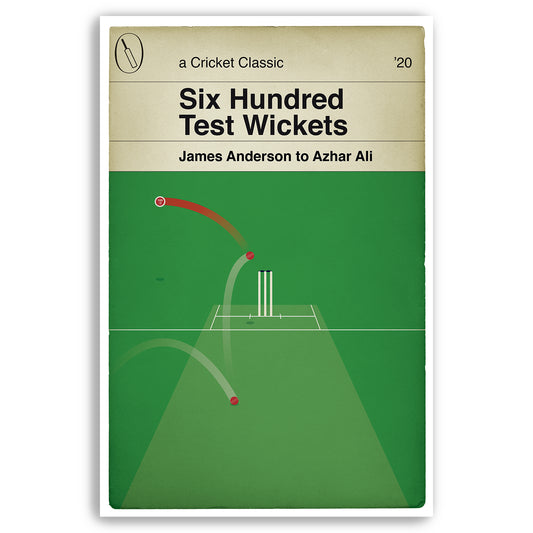 James Anderson - 600th Test Wicket - England v Pakistan 2020 - Cricket Print - Classic Book Cover Poster - Cricket Gift (Various Sizes)