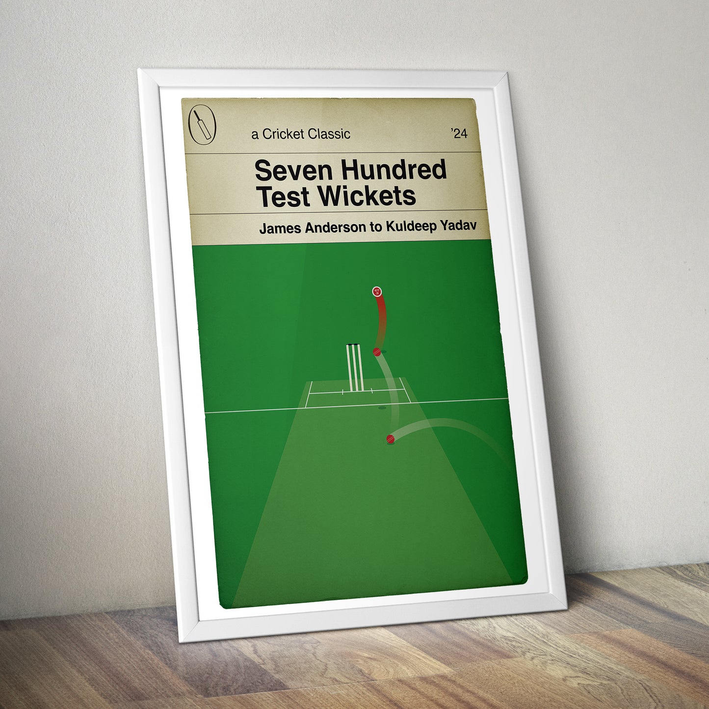 James Anderson - 700th Test Wicket - England v India 2024 - First Seamer to 700 wickets - Book Cover Poster - Cricket Gift (Various Sizes)