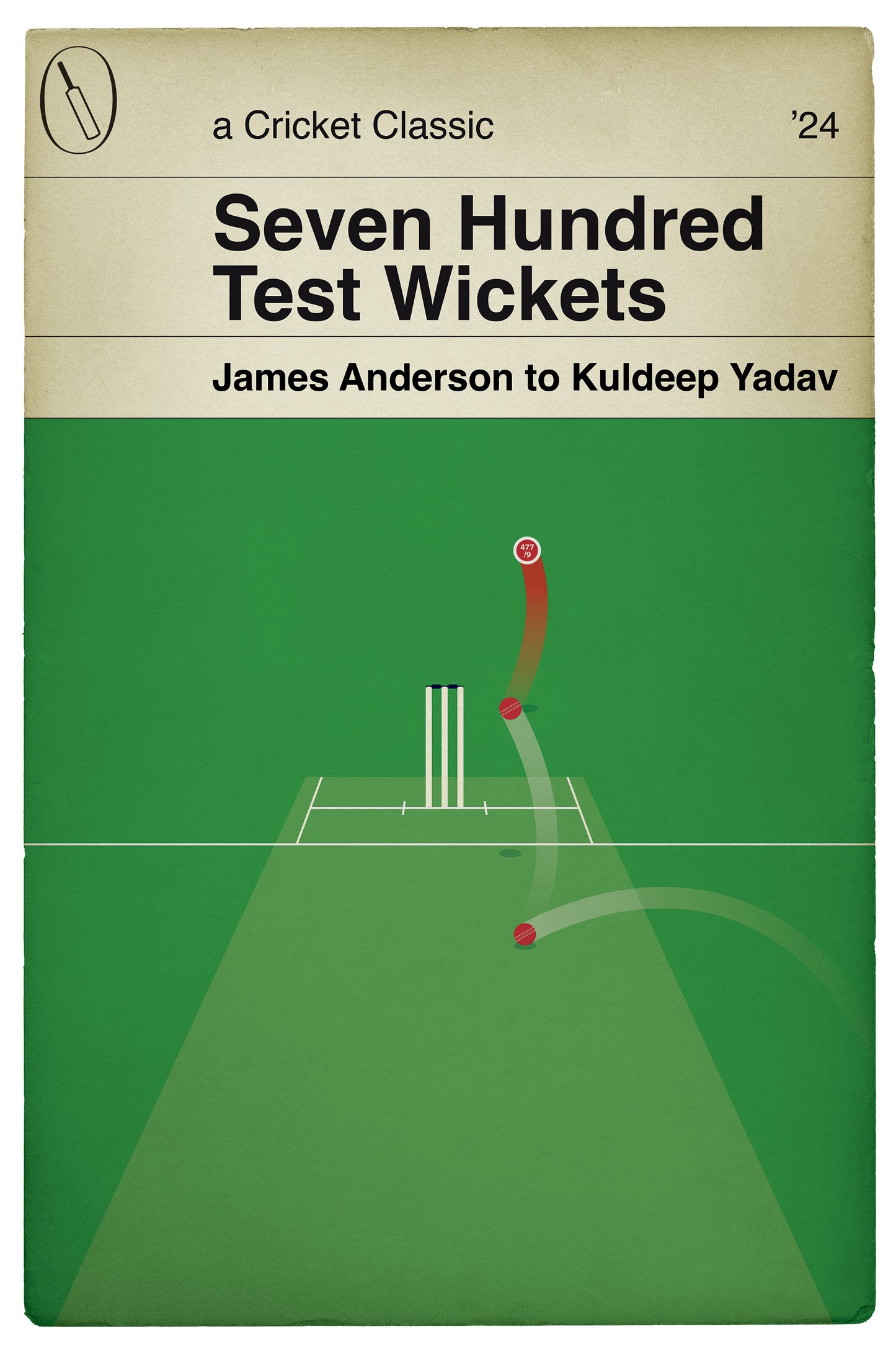 James Anderson - 700th Test Wicket - England v India 2024 - First Seamer to 700 wickets - Book Cover Poster - Cricket Gift (Various Sizes)