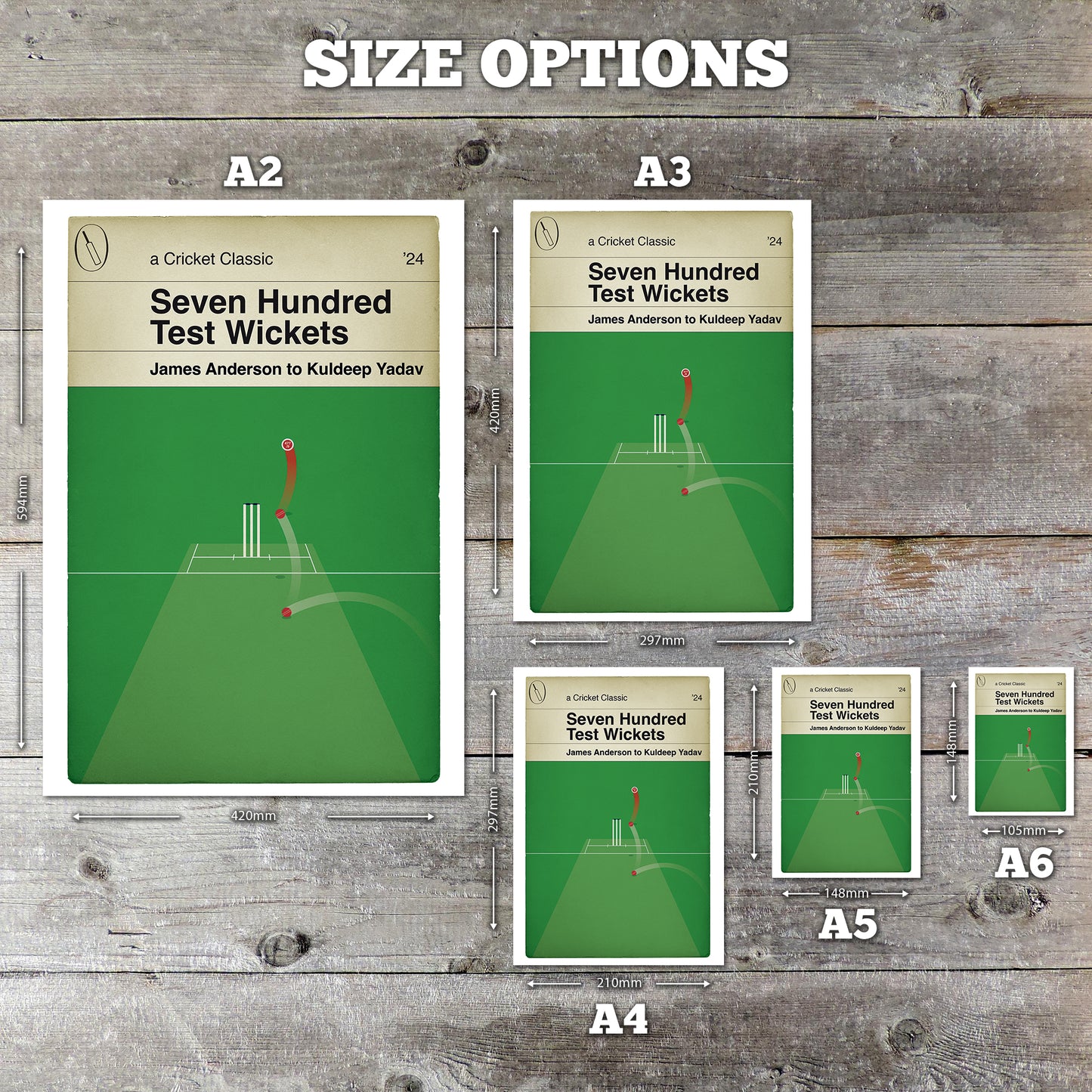 James Anderson - 700th Test Wicket - England v India 2024 - First Seamer to 700 wickets - Book Cover Poster - Cricket Gift (Various Sizes)