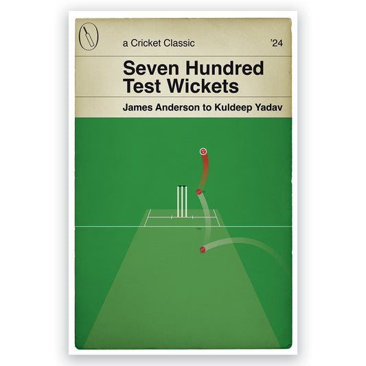 James Anderson - 700th Test Wicket - England v India 2024 - First Seamer to 700 wickets - Book Cover Poster - Cricket Gift (Various Sizes)