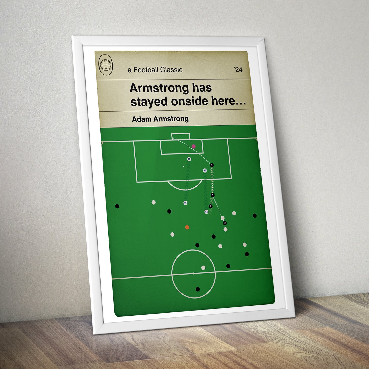 Adam Armstrong Winner - Saints Goal - Southampton 1 Leeds United 0 - Championship Play-Off Final - Football Book Cover Poster - Various Sizes