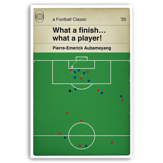 Arsenal winner v Chelsea in FA Cup Final 2020 - Pierre-Emerick Aubameyang goal - Book Cover Poster - Football Gift (Various Sizes)