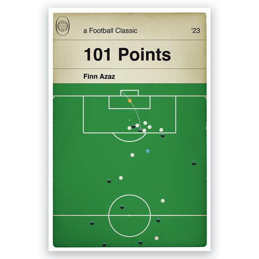 Plymouth Argyle 101 Points - Finn Azaz goal v Port Vale - League One Champions 2023 - Football Print - Book Cover Goal Poster (Various Sizes)