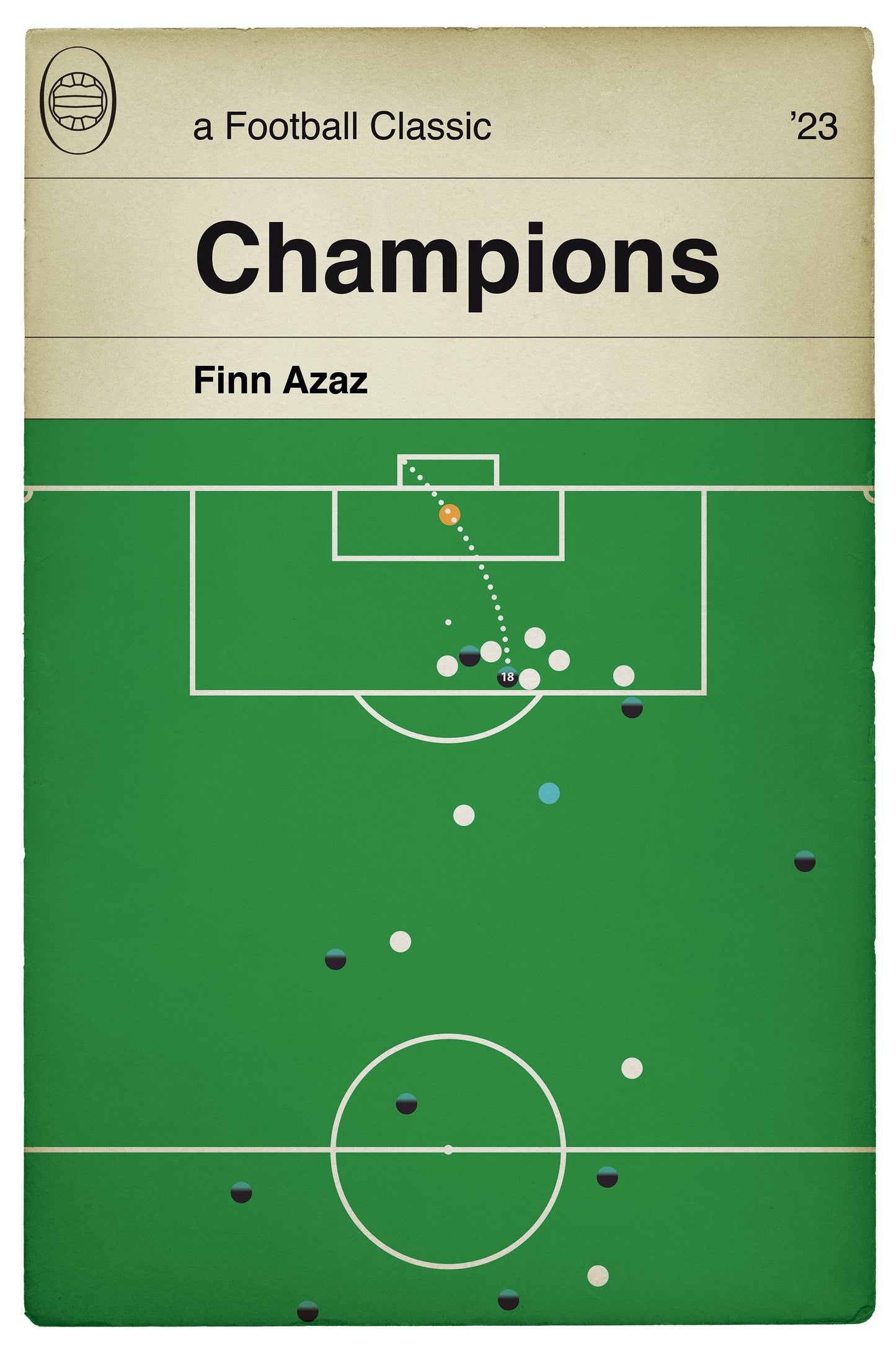 Plymouth Argyle goal v Port Vale - Finn Azaz - League One Champions 2023 - Football Print - Book Cover Goal Poster (Various Sizes)