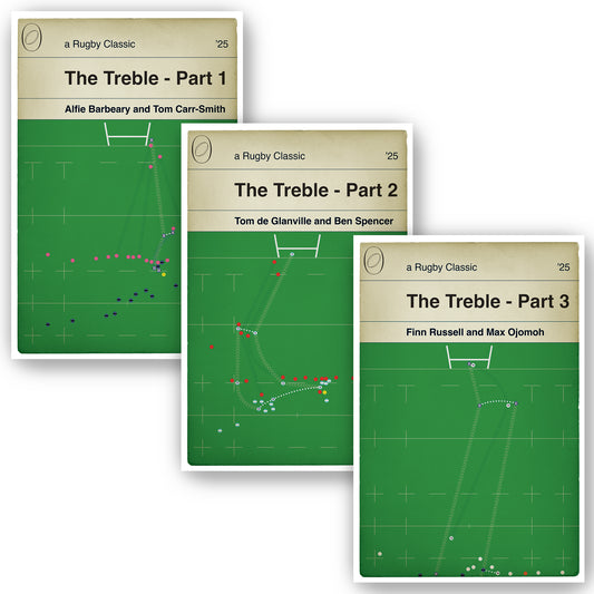 Bath Treble Set - Premiership Rugby Cup, European Challenge Cup and Premiership Final 2025 - Set of 3 Prints - Rugby Gift (Various Sizes)