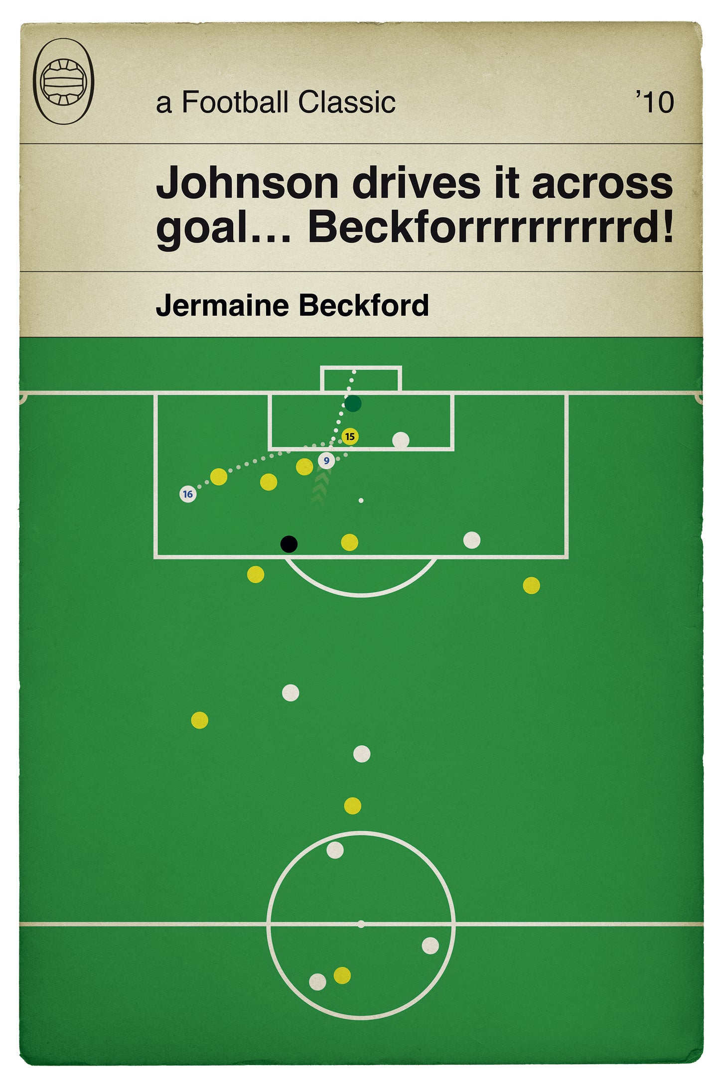 Jermaine Beckford Winner - Leeds United 2 Bristol Rovers 1 - League One 2010 - Leeds Promoted - Book Cover Goal Poster - Various Sizes