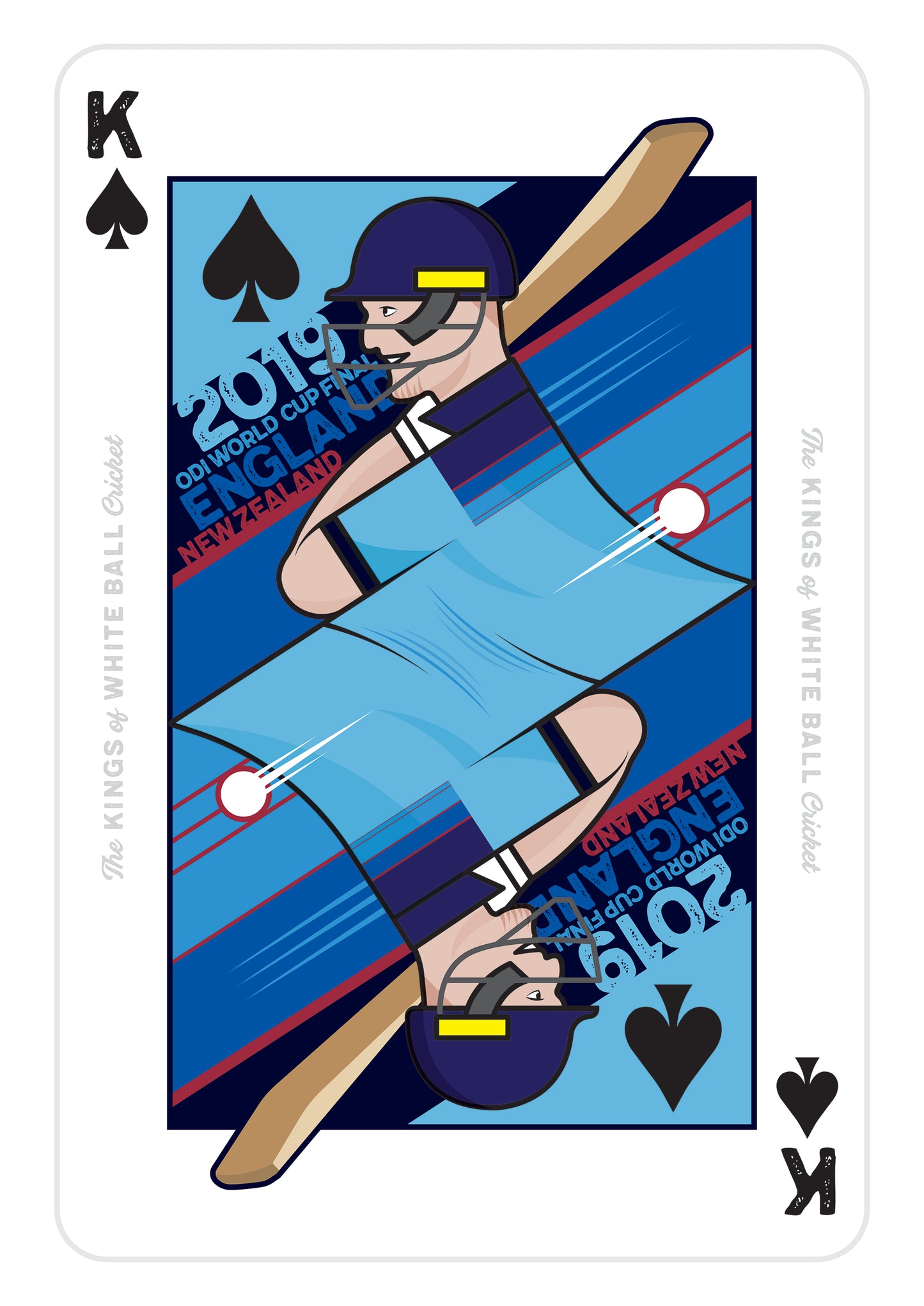 Kings of White Ball Cricket - England World Cup Winners - ODI 2019 and T20 2022 - Set of 4 Prints - Various Sizes