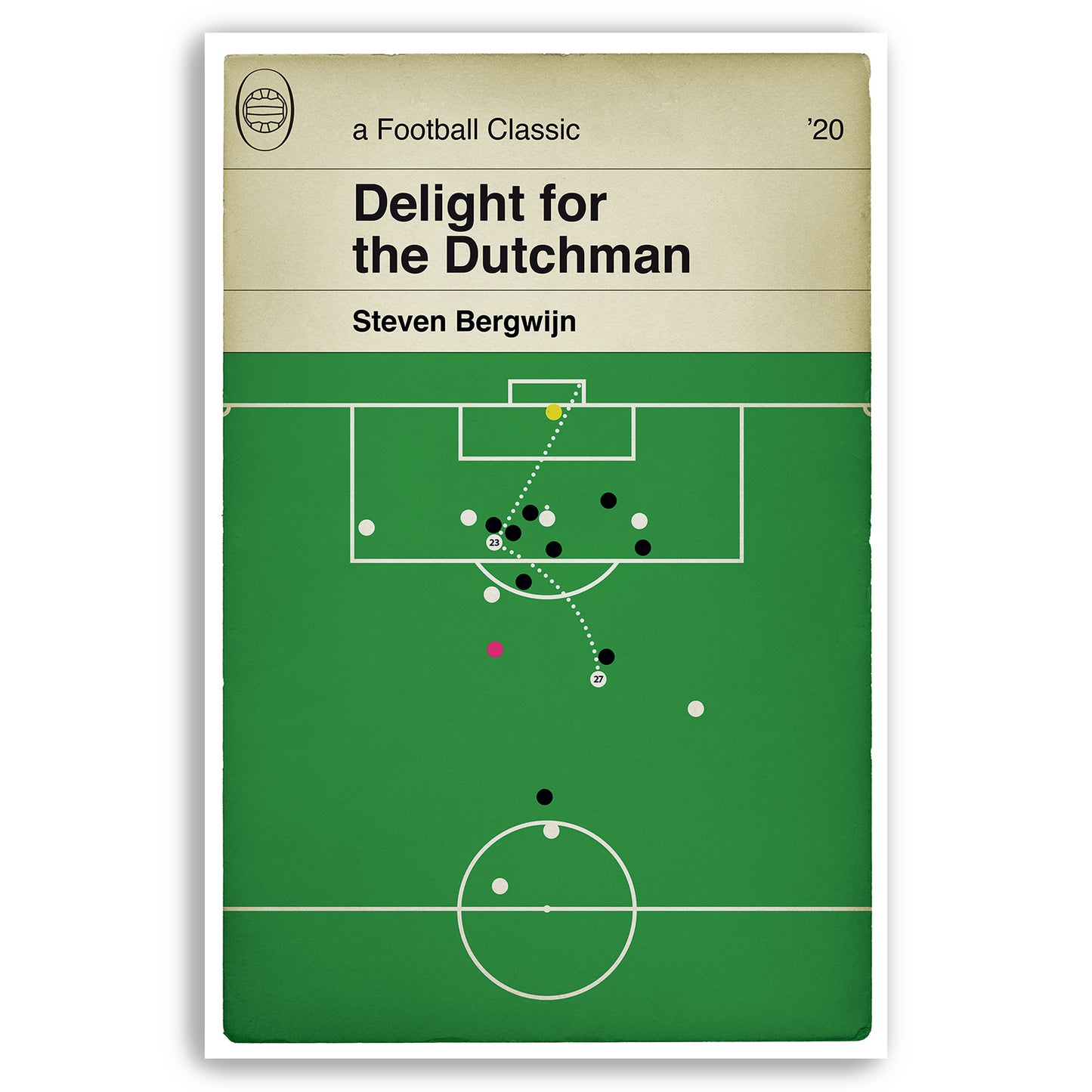 Steven Bergwijn goal v Manchester City - Tottenham 2 Man City 0 - Debut Goal for Spurs - Football Book Cover Print (Various Sizes)