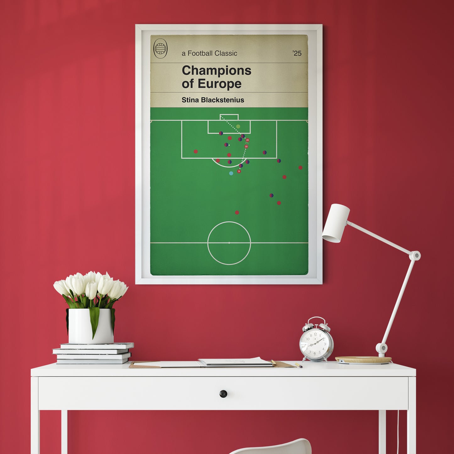 Arsenal Winner - Stina Blackstenius goal - Women’s Champions League Final 2025 - Arsenal 1 Barcelona 0 -  Book Cover Poster (Various Sizes)