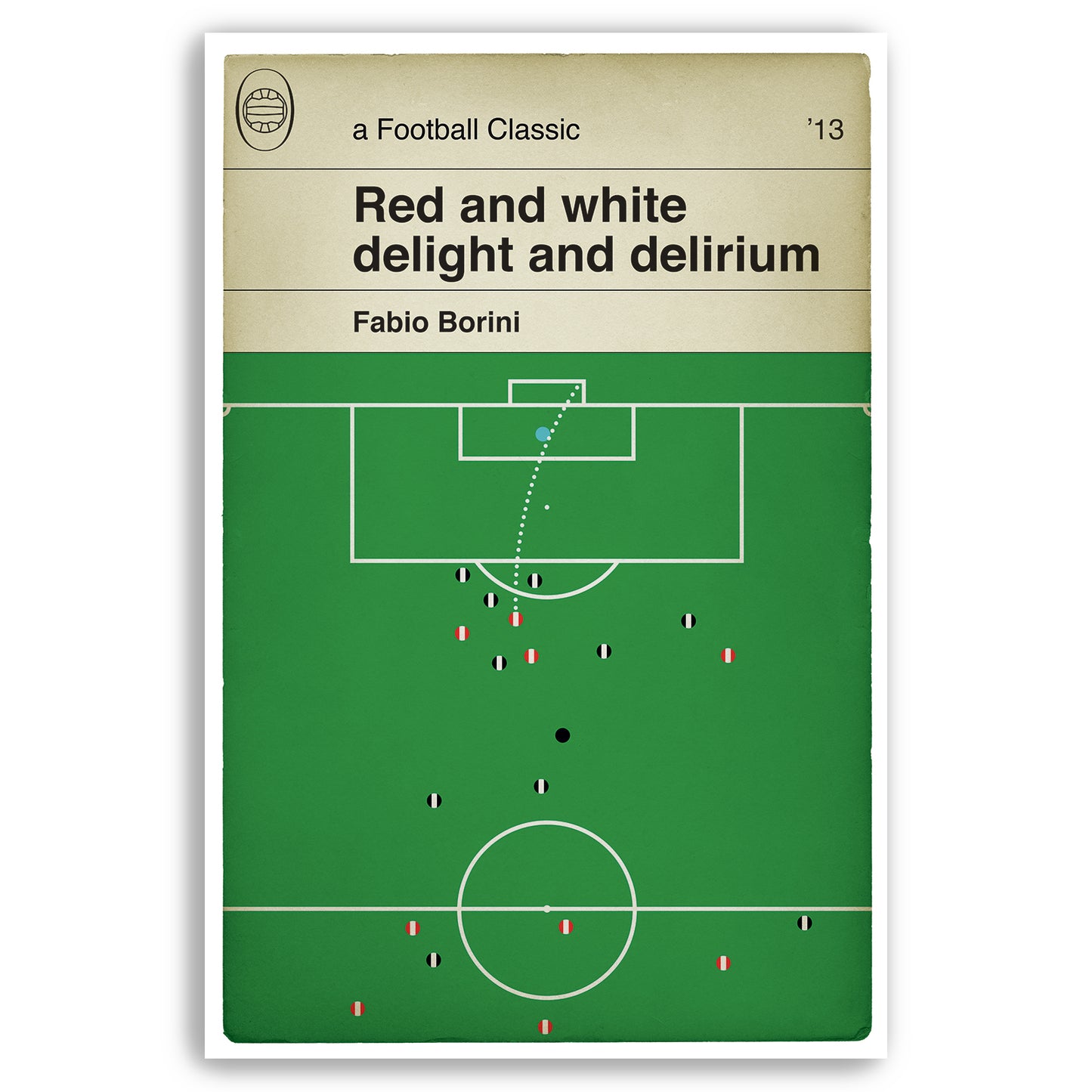 Fabio Borini winner for Sunderland v Newcastle - Sunderland 2 Newcastle United 1 - Premier League 2013 - Football Print - Classic Book Cover Poster (Various Sizes)