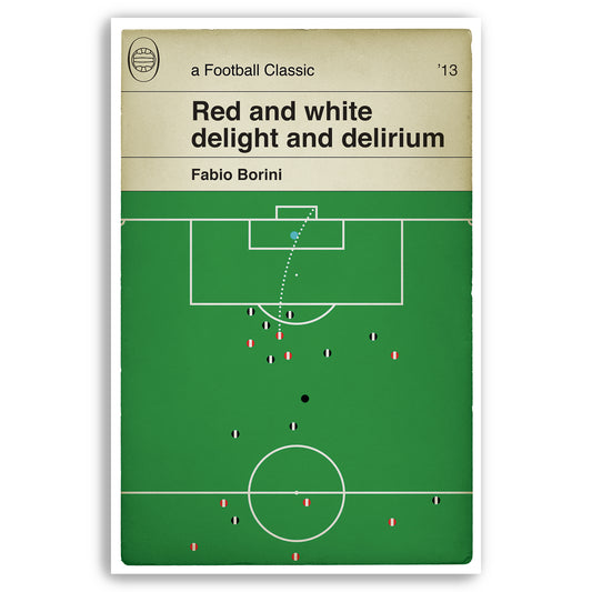 Fabio Borini winner for Sunderland v Newcastle - Sunderland 2 Newcastle United 1 - Premier League 2013 - Football Print - Classic Book Cover Poster (Various Sizes)