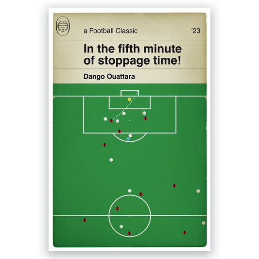 Bournemouth winner v Tottenham Hotspur 2023 - Dango Ouattara Goal - Spurs 2 Bournemouth 3 - Football Goal Book Cover Print (Various Sizes)