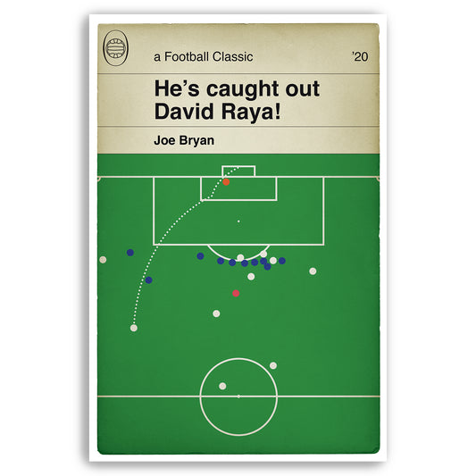 Fulham goal v Brentford - Joe Bryan Free kick - 2020 Championship Play Off Final at Wembley - Book Cover Poster (Various Sizes)