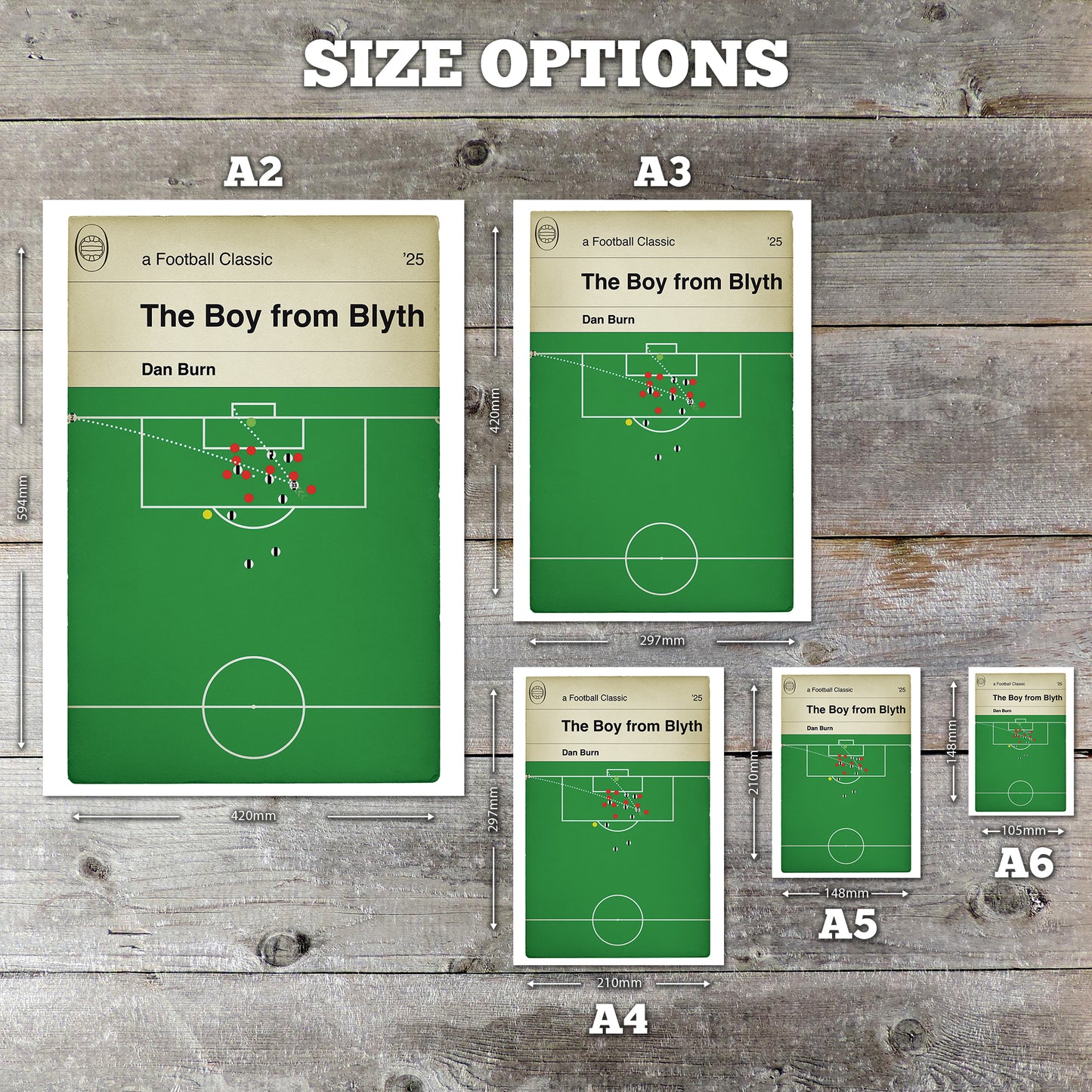 The Boy from Blyth - Dan Burn Header - Newcastle United Goal - Newcastle 2 Liverpool 1 - League Cup Final 2025 - Football Book Cover Poster (Various Sizes) (Copy)
