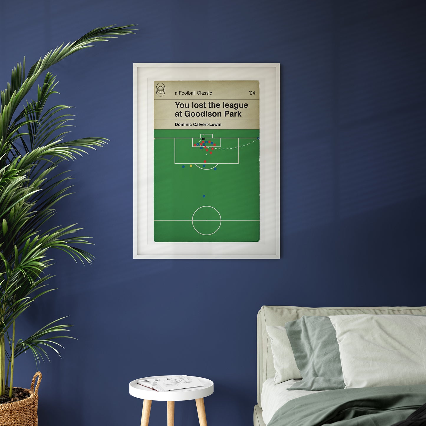 Everton goal v Liverpool - Dominic Calvert-Lewin Header - You lost the league at Goodison Park - Everton 2 Liverpool 0 - Merseyside Derby 2024 - Book Cover Goal Print (Various sizes)