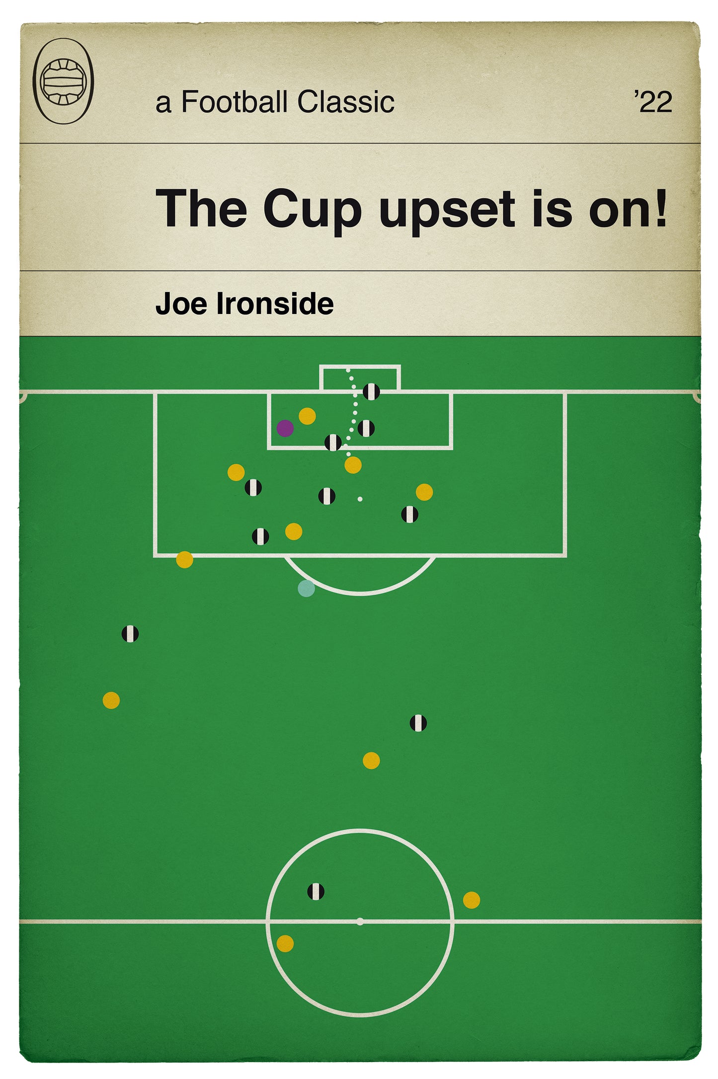 Cambridge United winner v Newcastle United - Joe Ironside Goal - FA Cup Third Round 2022 - Classic Book Cover Poster (Various Sizes)