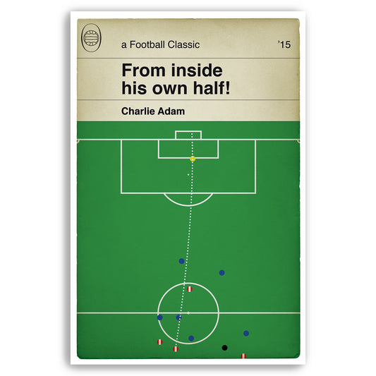 Charlie Adam goal from the halfway line for Stoke City v Chelsea - Football Print - Classic Book Cover Poster - Goal Poster (Various Sizes)