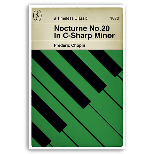 Frédéric Chopin - Nocturne No.20 in C-Sharp Minor - Timeless Classic - Classical Music - Alternative Book Cover Poster (Various Sizes)