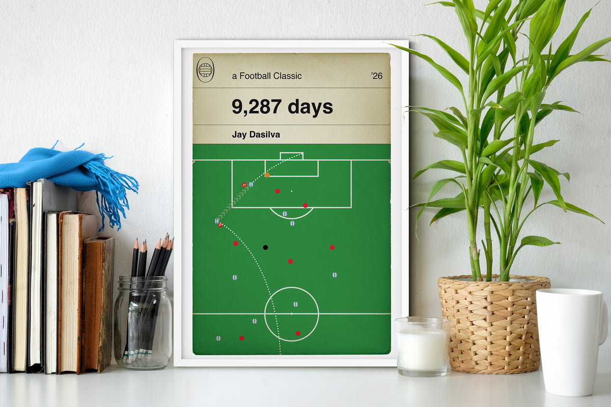 Jay Dasilva Winner - Nottingham Forest 0 Coventry City 1 - Sky Blues first top flight win in 9,287 days - Football Book Cover Goal Poster