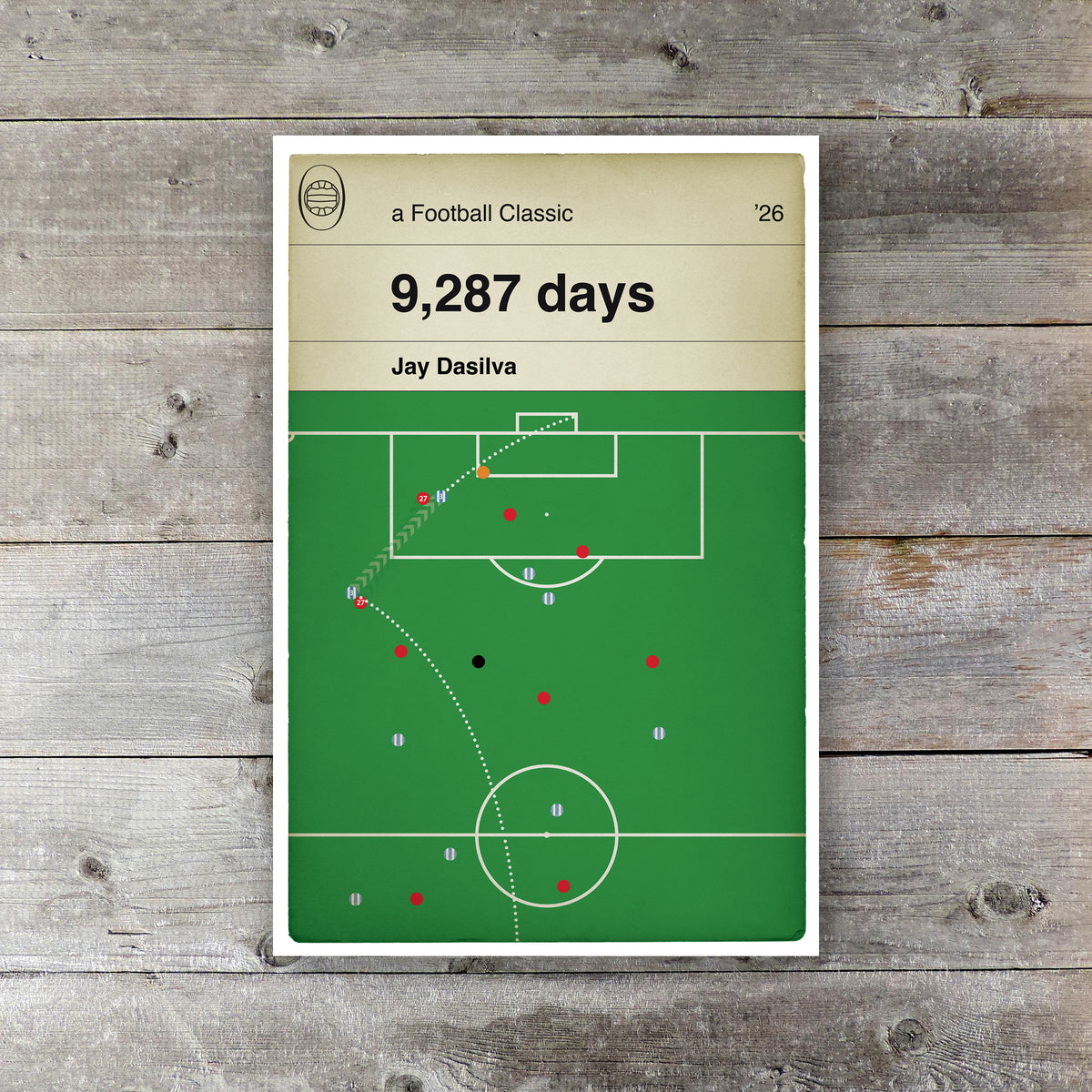 Jay Dasilva Winner - Nottingham Forest 0 Coventry City 1 - Sky Blues first top flight win in 9,287 days - Football Book Cover Goal Poster