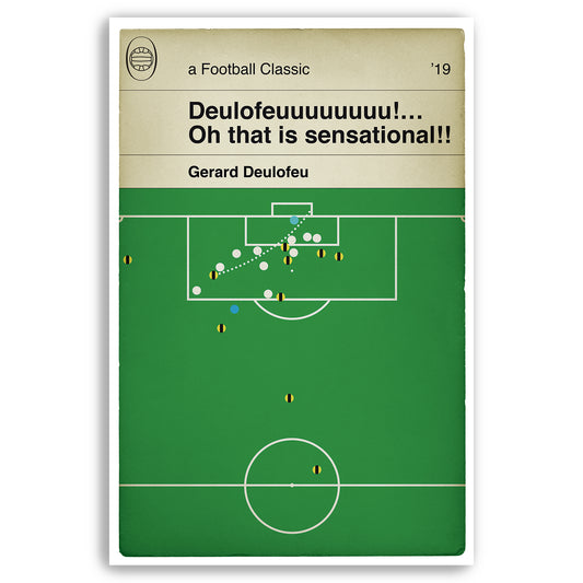 Watford goal v Wolves - Gerard Deulofeu - FA Cup Semi Final 2019 - Book Cover Poster - Football Gift (Various Sizes)